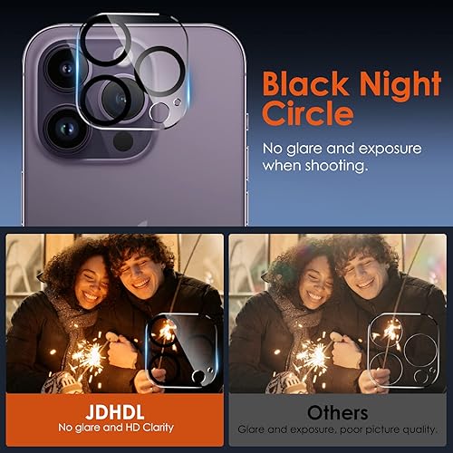 Miniatura 5 de 2+2 Protector de pantalla de privacidad para iPhone 15 Pro Max (no vidrio) con protector de lente de cámara de vidrio templado, anti-espía