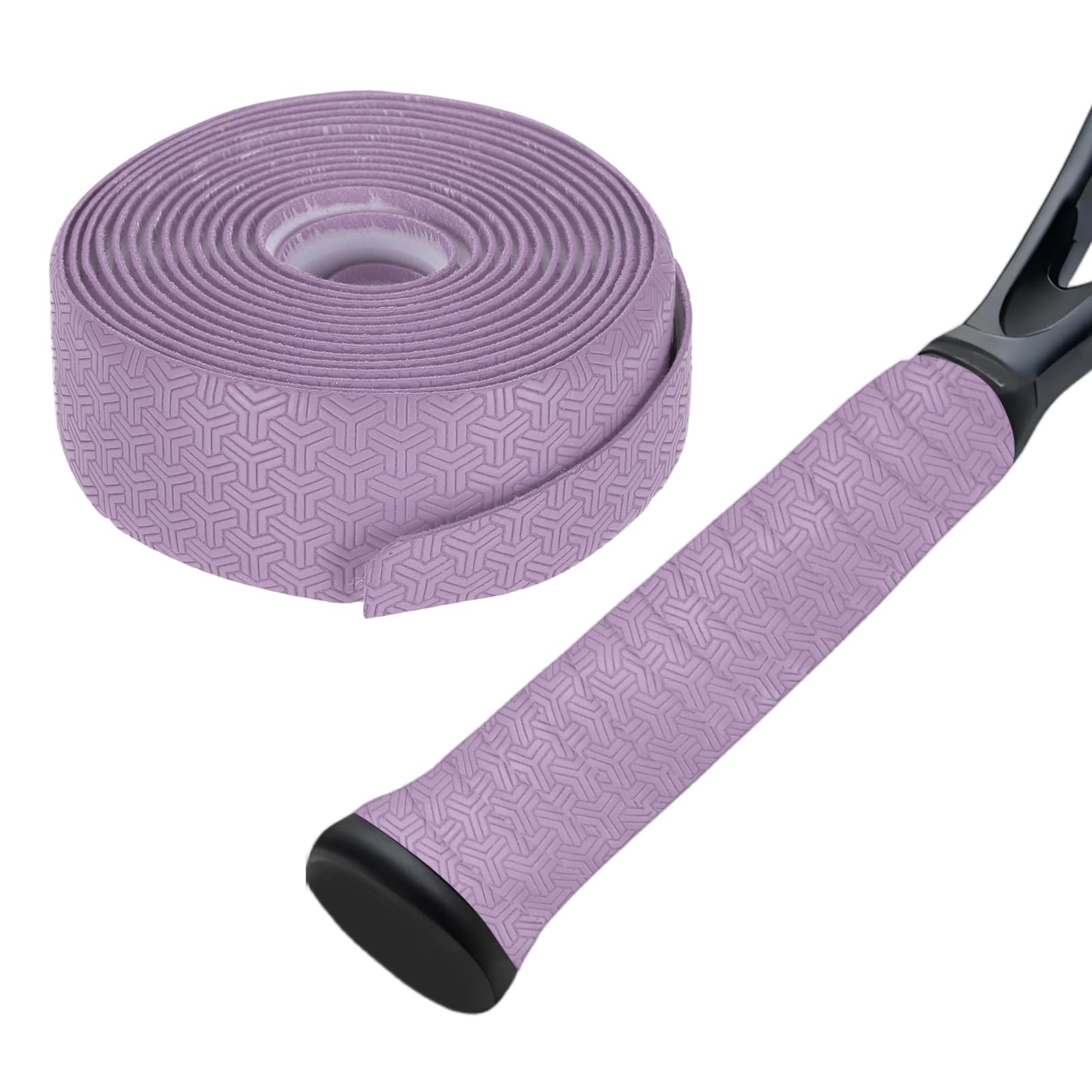 YELARXI Tennis Racket Grip Tape, Anti-slip Tennis Overgrip Stretchy 6.65ft & Purple Super Absorbent Dry Feel Replacement Badminton Grips Fitting for (Pickleball/Fishing Rod)