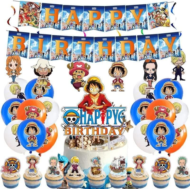 38個セット For one piece 誕生日 飾り付け 風船バルーン 誕生日バルーン ハッピーバースデー 飾り happy birthday 誕生日 ガーランド キャラクター風船 バースデー 飾り 子供バースデーデコレーション パーテ