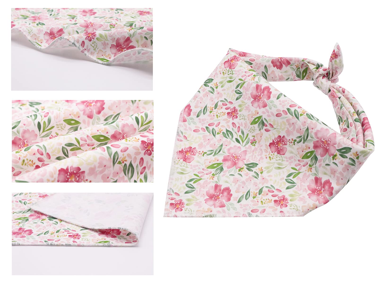 2 Stück Bandana Für Hunde – Rosa, Strapazierfähiges Polyester, Dreieckig, Wendbar, In Größe S (bis 35,6 Cm Halsumfang)