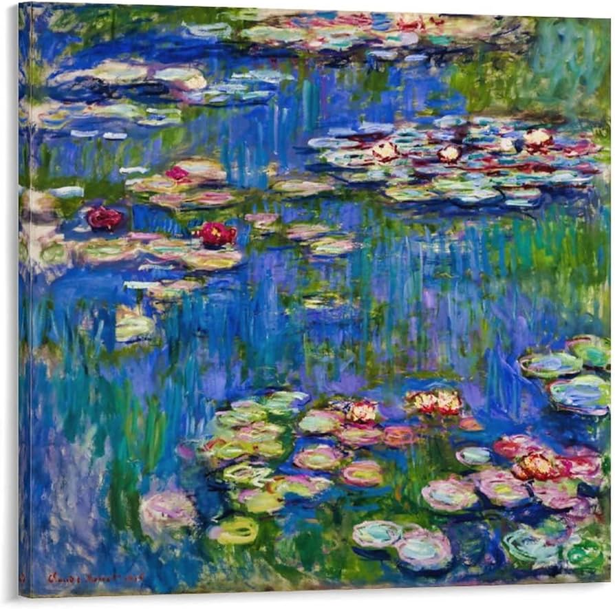 Amazon.co.jp: Claude Monetクロード・モネ 名画の数々ポスター『睡蓮