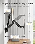 monTEK Dual Monitor Wall Arm for 17″–32″Heavy-Duty Computer Screen Mount, Holds Up to 20lbs, VESA 75x75/100x100,Black