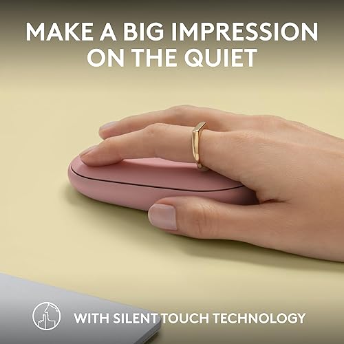 Miniatura 5 de Logitech Pebble Mouse 2 M350s Slim Bluetooth Ratón inalámbrico, portátil, ligero, botón personalizable, clics silenciosos, fácil de cambiar para