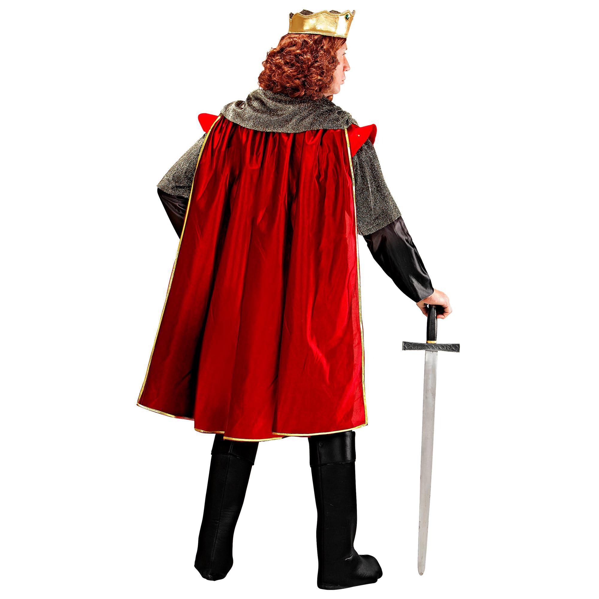 W WIDMANN MILANO Party Fashion - Disfraz de rey para hombre | Conjunto de 5 piezas, disfraz de rey, príncipe o caballero para Carnaval y fiestas temáticas de la Edad Media