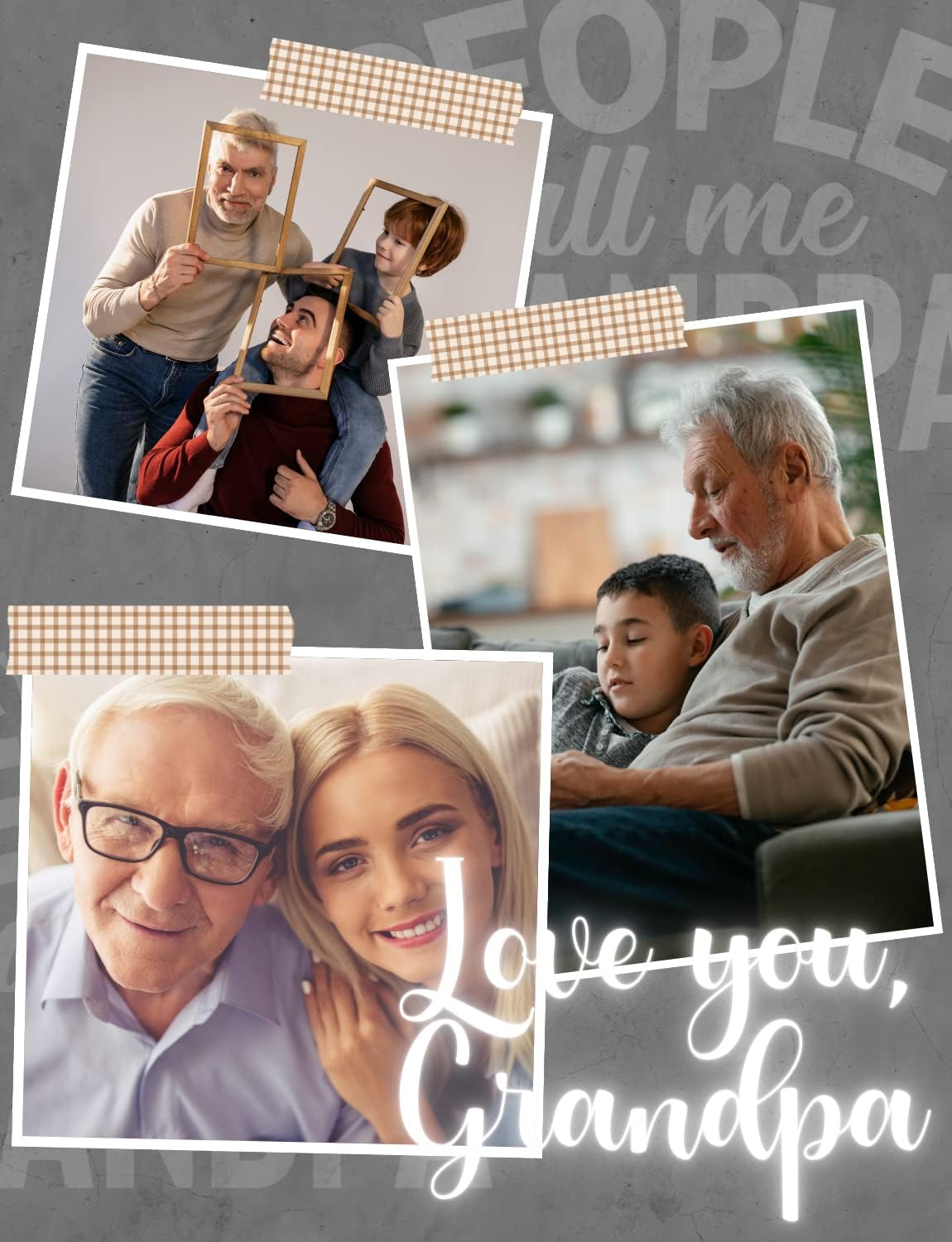 Grandpa Birthday Gifts Wearable Blanket Hoodie, Oversized Wearing Blanket, One Size Hooded Blanket for Christmas, Father’s Day - My Favorite People Call Me Grandpa