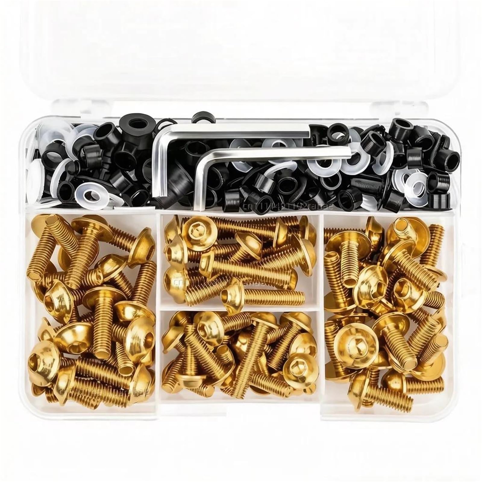 Dadi Per Parabrezza Moto Viti Kit Di 195 Bulloni Per Carenatura, Viti, Dadi E Clip Per Super CUB C70 90 110 C125, Viti Per Parabrezza(Oro)