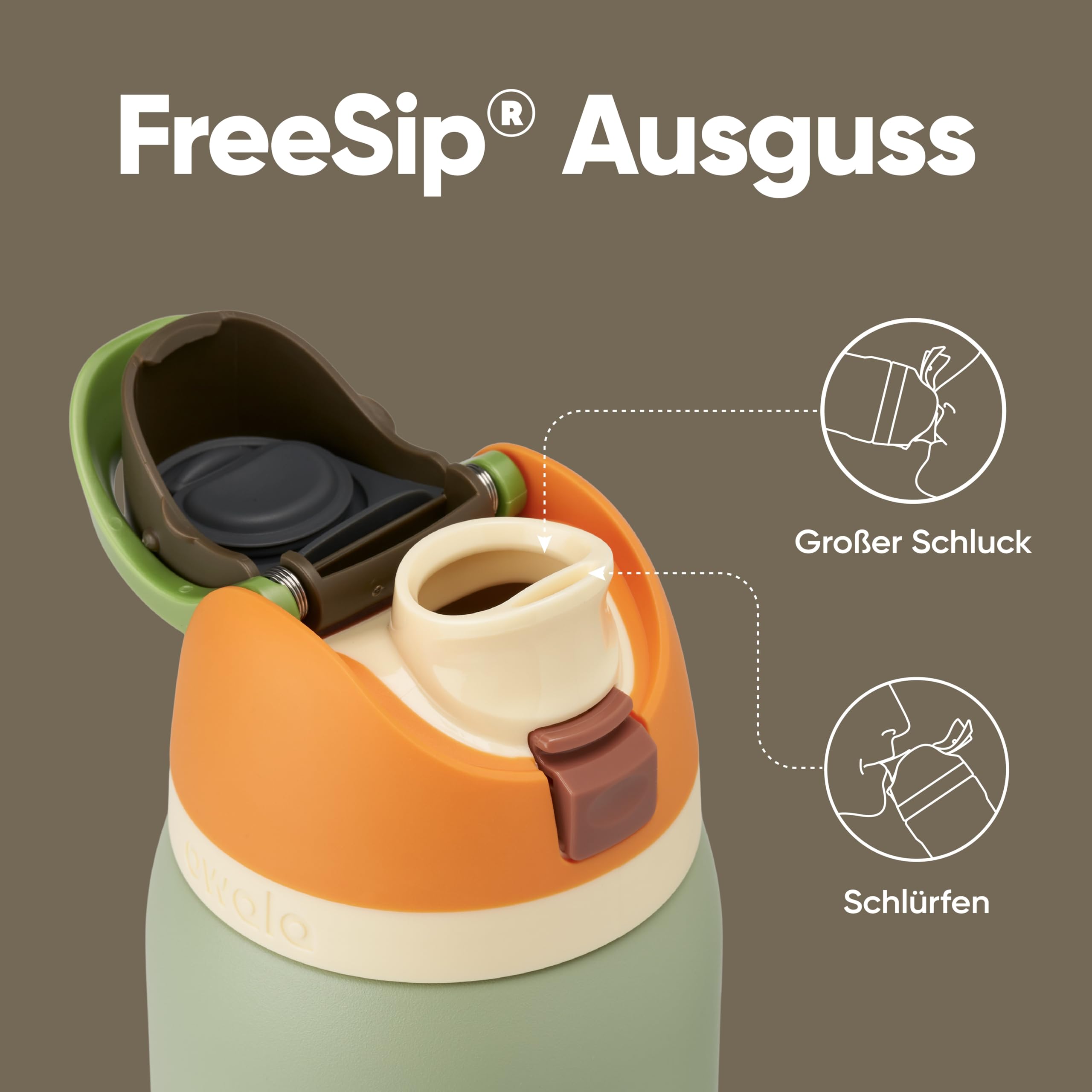 Owala FreeSip - Stainless Steel - 32-oz. - Orange/Green (Camo Cool)(Amazon)