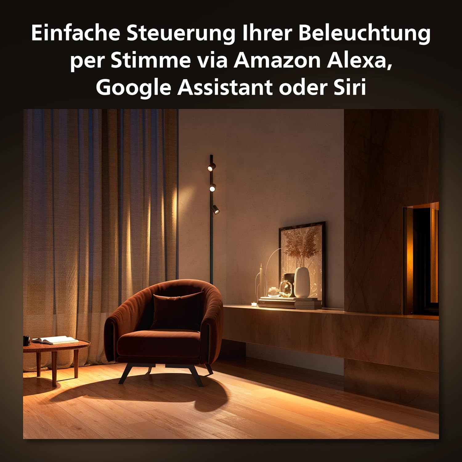 PHILIPS Hue Perifo railverlichting muur 2-spots gradient light tube zwart basisset