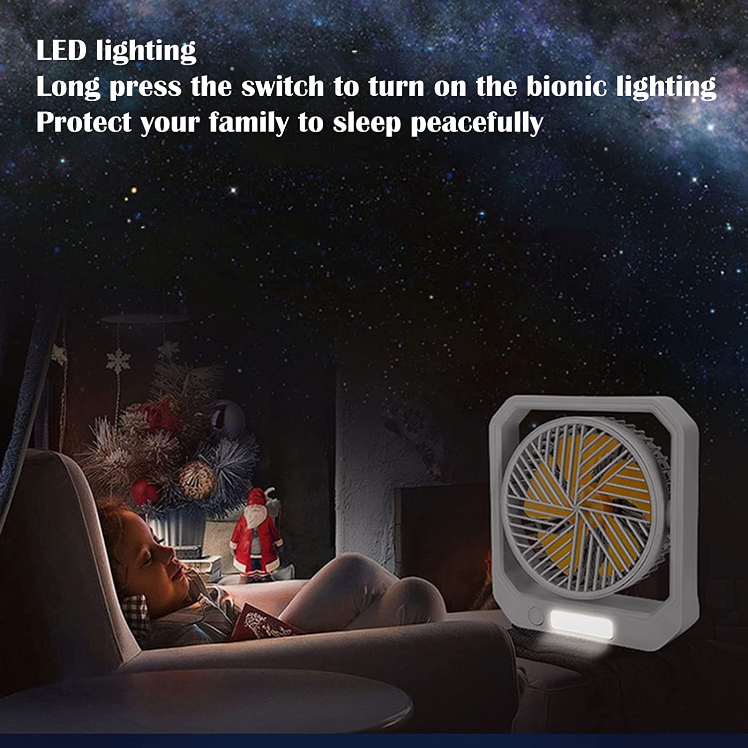 Ventilatori Personali con Ricarica USB, Ventilatore da Tavolo Ventilatore Portatile Raffreddatore d'Aria Ventilatore da Tavolo per la Camera da Letto dell'home Office