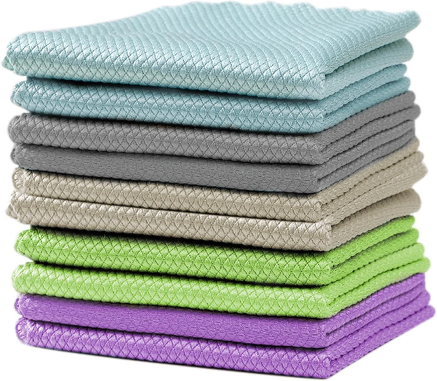 Modloan 10 Pcs Fish Scale Microfibre Cloth, Cleaning Cloths Super