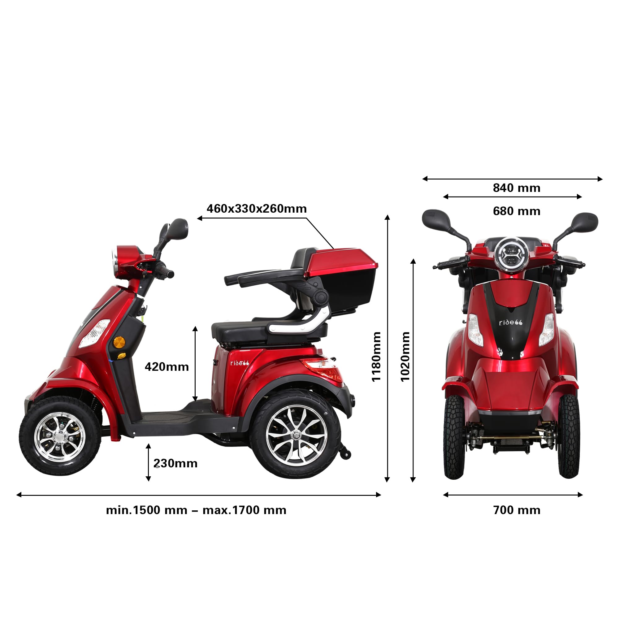 Scooter électrique mobilité 4 Roues pour handicapé et Personnes agée