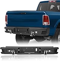 Vista 13 de u-Box 2017 Ram 2500 Parachoques delantero de ancho completo para todo terreno de acero con placa antideslizante y barra de luz LED de 120W