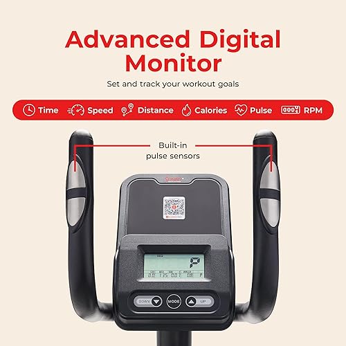 Miniatura 5 de Sunny Health & Fitness Smart Upright Elliptical wPulse Sensor Built-in, Indoor Full-Body Cross-Training & Cardio Exercise Machine for Home, Free