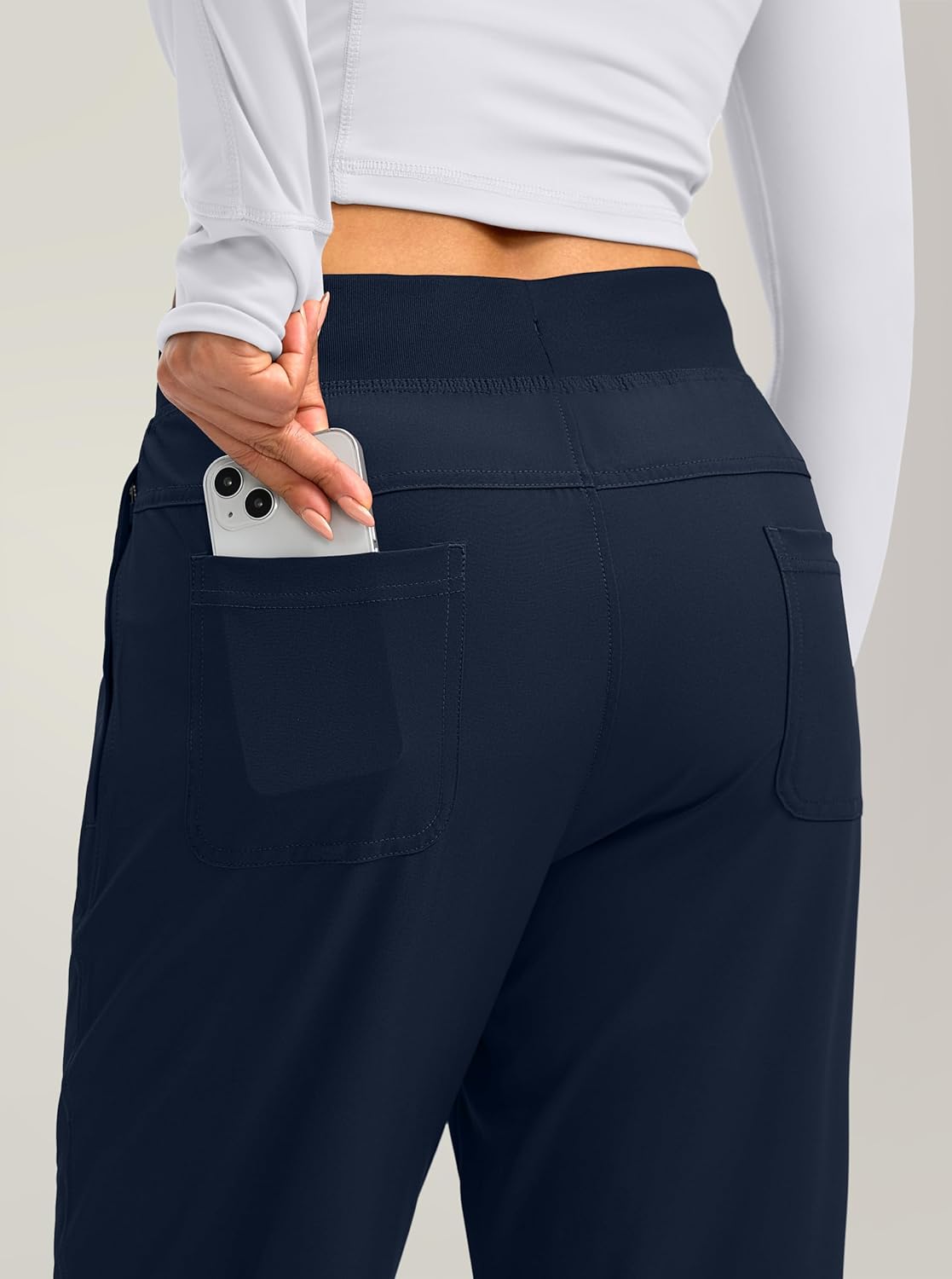 Soothfeel Women's Joggers with Zipper Pockets Lightweight Running Gym Travel Casual Workout Athletic Joggers Pants for Women - Image 5