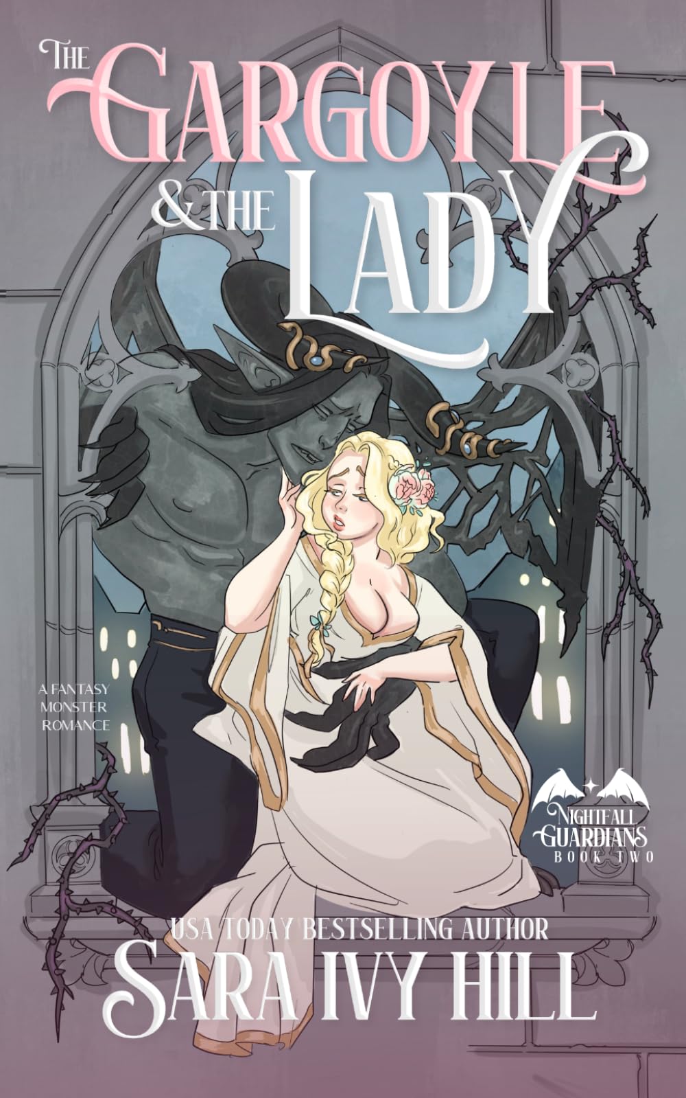 The Gargoyle and the Lady: A Fantasy Monster Romance (Nightfall Guardians)