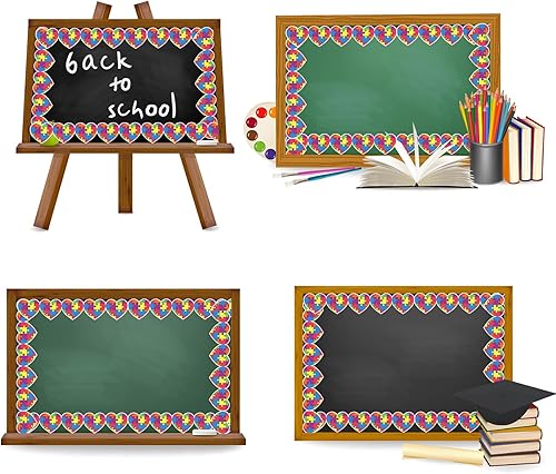 Miniatura 10 de Whaline Tablero de anuncios para el día de San Valentín de 65.6 pies, borde de corazón, borde de papel rojo antiadherente, rollo de borde de papel