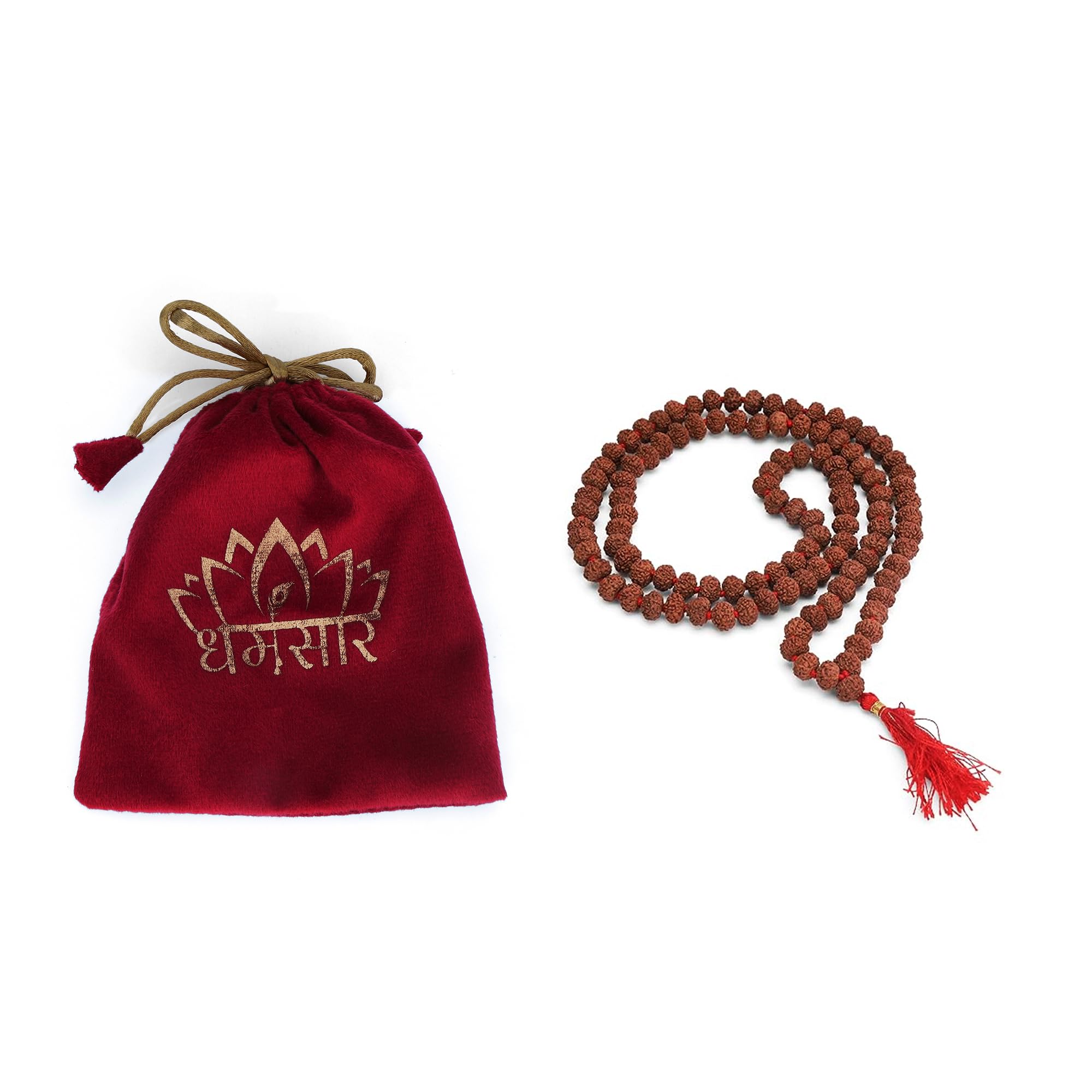 Dharmsaar 8 Mukhi Rudraksha Mala for Men,Natural Eight Face Kanthi Brown Rudraksha Japa Mala Rosary for Astrology Pooja, 8 Mukhi Rudraksha Original Certified Nepali-image-46