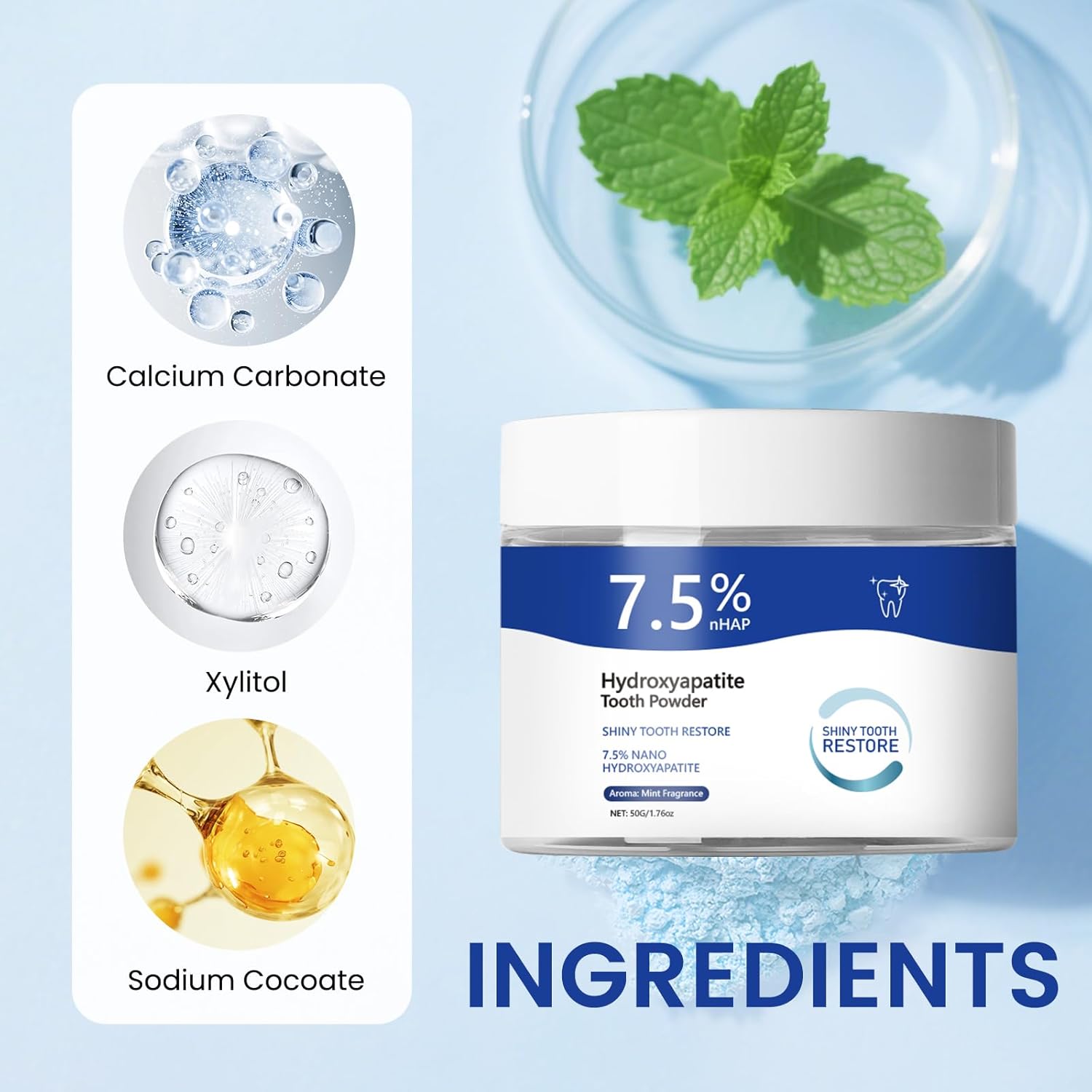 Microcrystalline Hydroxyapatite Powder Hydroxyapatite Tooth Powder Hydroxyapatites Toothpaste Powders - Image 5