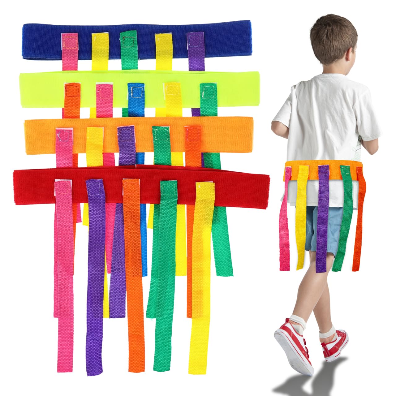 UPKOCH 4Er-Set Kinderspielgürtel Schwanzfang Spielzeug 12.80X11.42 Zoll Trainingszubehör Für Mädchen Jungen Outdoor Party Spiele Zur Förderung Von Koordination Und Interaktion