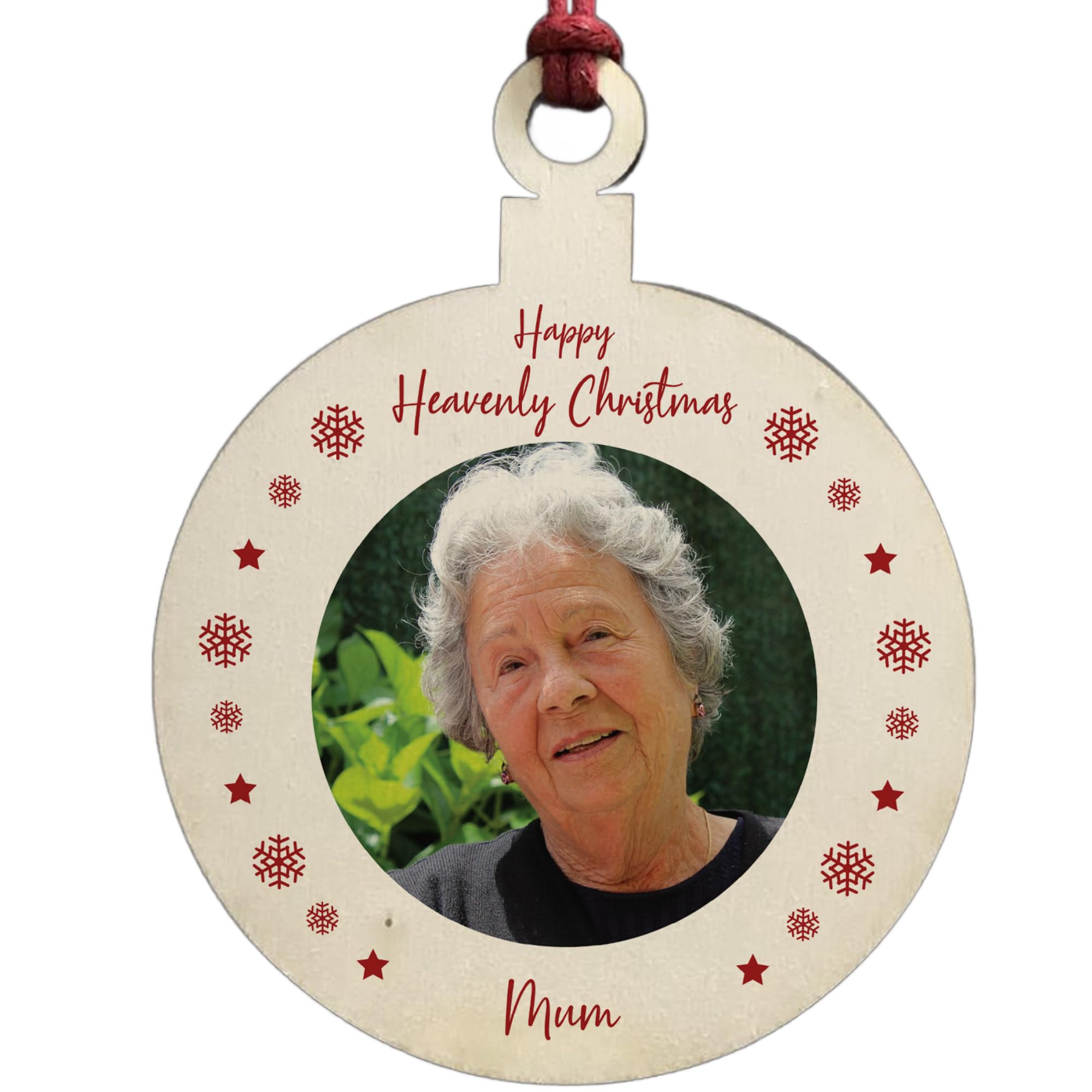 Personalised Heavenly Christmas Hanging Tree Bauble Mum Dad Nan Memorial Gift