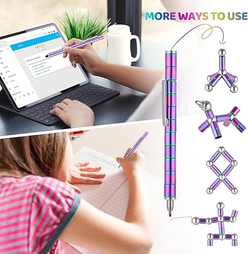 Miniatura 7 de Bolígrafo magnético de descompresión con imanes para aliviar la ansiedad, el mejor regalo para niños de 8 a 12 años, bolígrafo magnético para