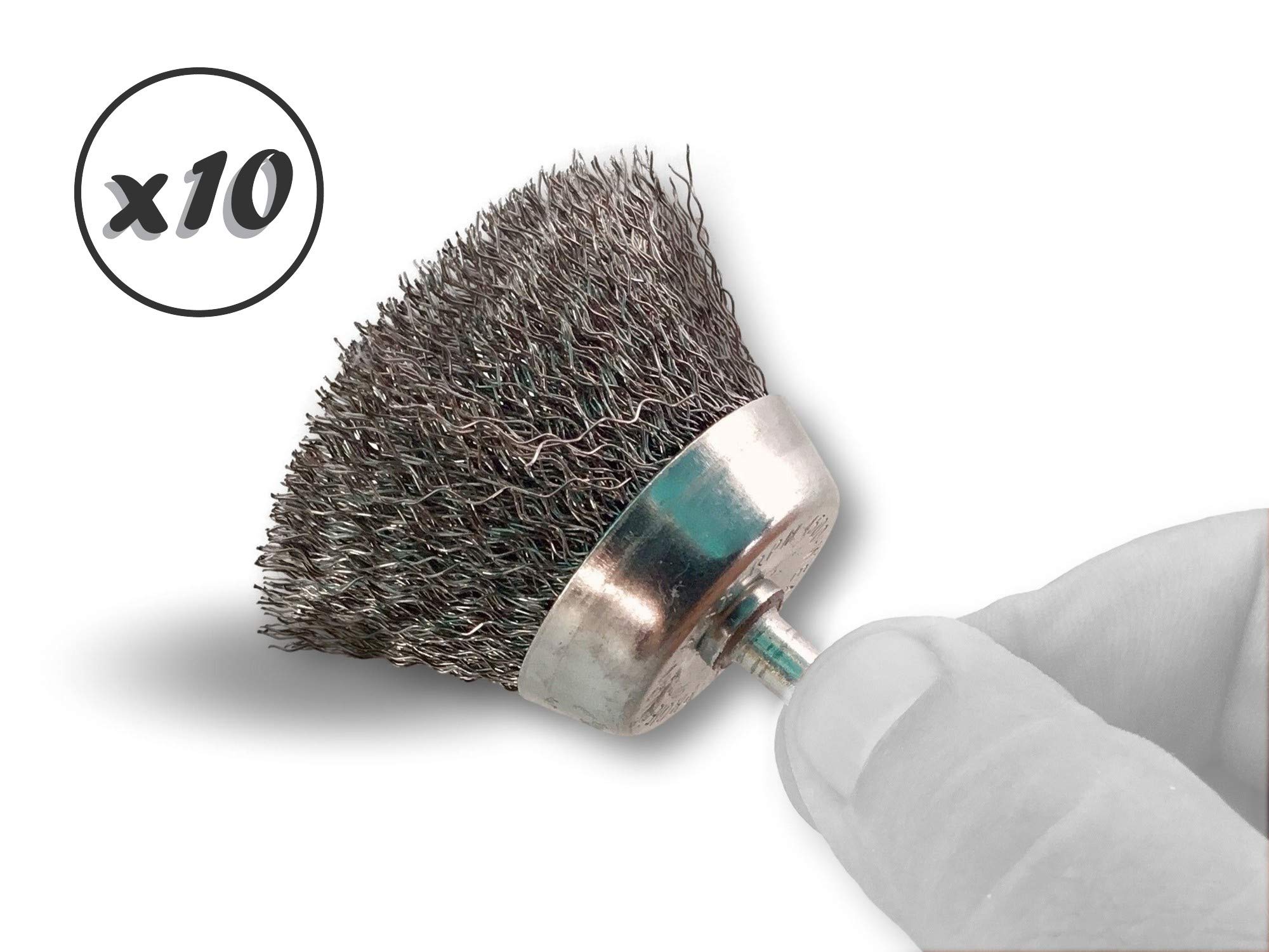 Kibros Lot 10 brosses rotatives coupe Ø 50 mm acier dur