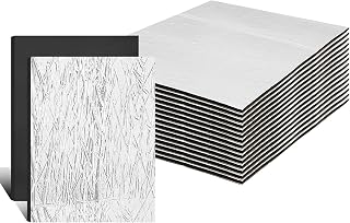 19.37sqft Sound Deadener for Cars - Aluminum Foil & Heat Shield Mat Insulation Closed Cell Foam Material for Car Interior/Hood/Door