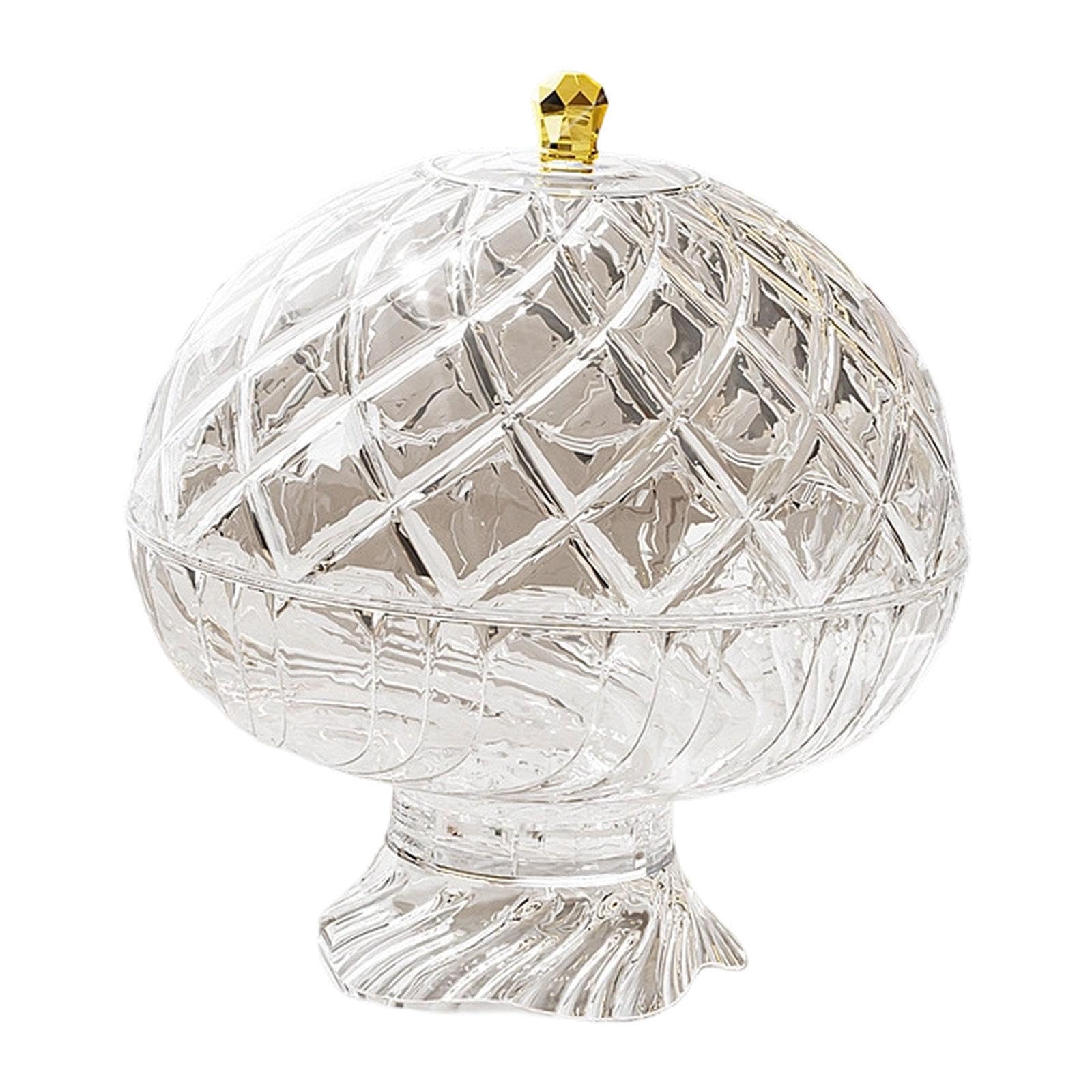 Ciotola per frutta, porta caramelle, decorazione da tavola, contenitore per snack, ciotola per soggiorno, matrimonio, hotel, cucina, festivo, Bianco Trasparente