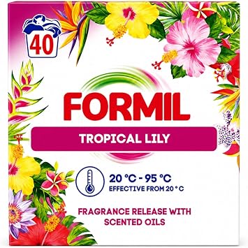 Formil Bio Laundry Washing Powder 2kg   Concentrated Washing Detergent for Brilliant Whites & Tough Stain Removal, Effective from 20 C, Low Temperature Tropical Lily