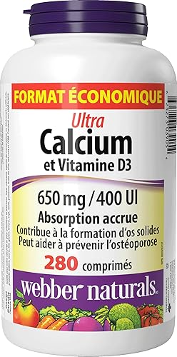 Miniatura 2 de Webber Naturals Ultra calcio con vitamina D3, absorción mejorada, 280 tabletas