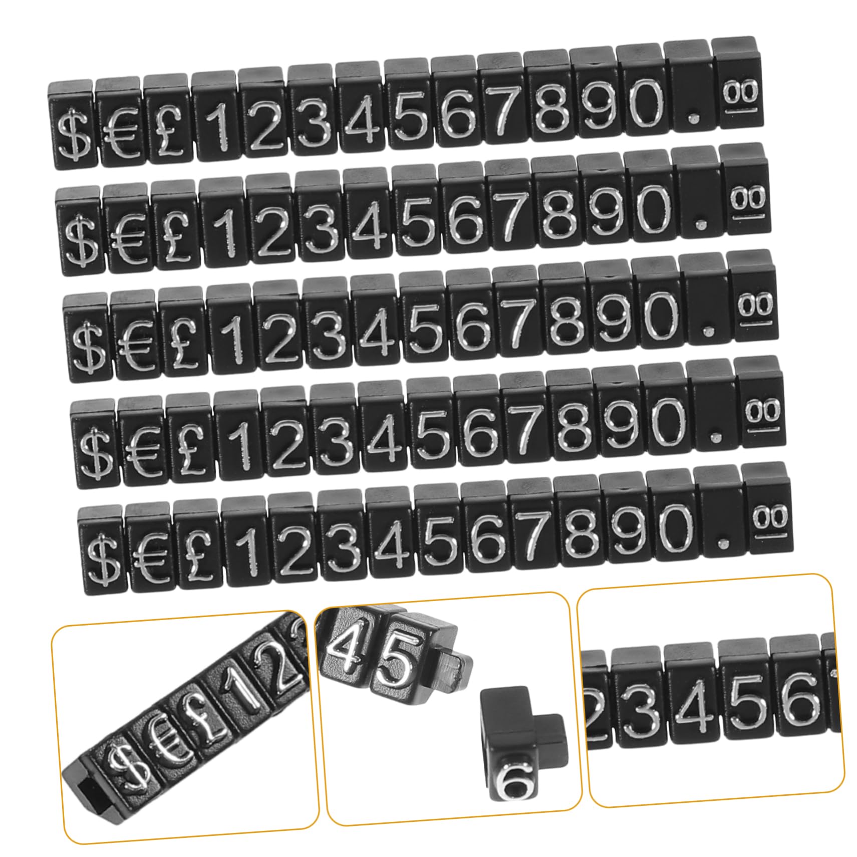 TEHAUX 50sätze Preisdisplay Cube Für Einzelhandel Preisschilder Für Schmuck Kosmetik Lebensmittel Und Mehr Verstellbare Preisblöcke Mit Elegantem Design