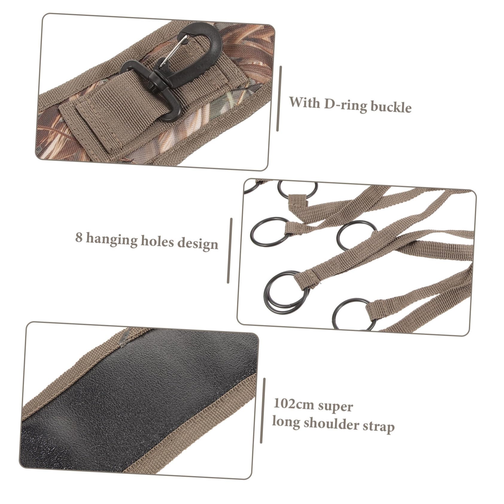 ibasenice Camouflage Hunting Shoulder Strap Versatile Neck Style Game Carrier for Ducks and Birds Durable Hunting Accessories for Outdoor Adventures