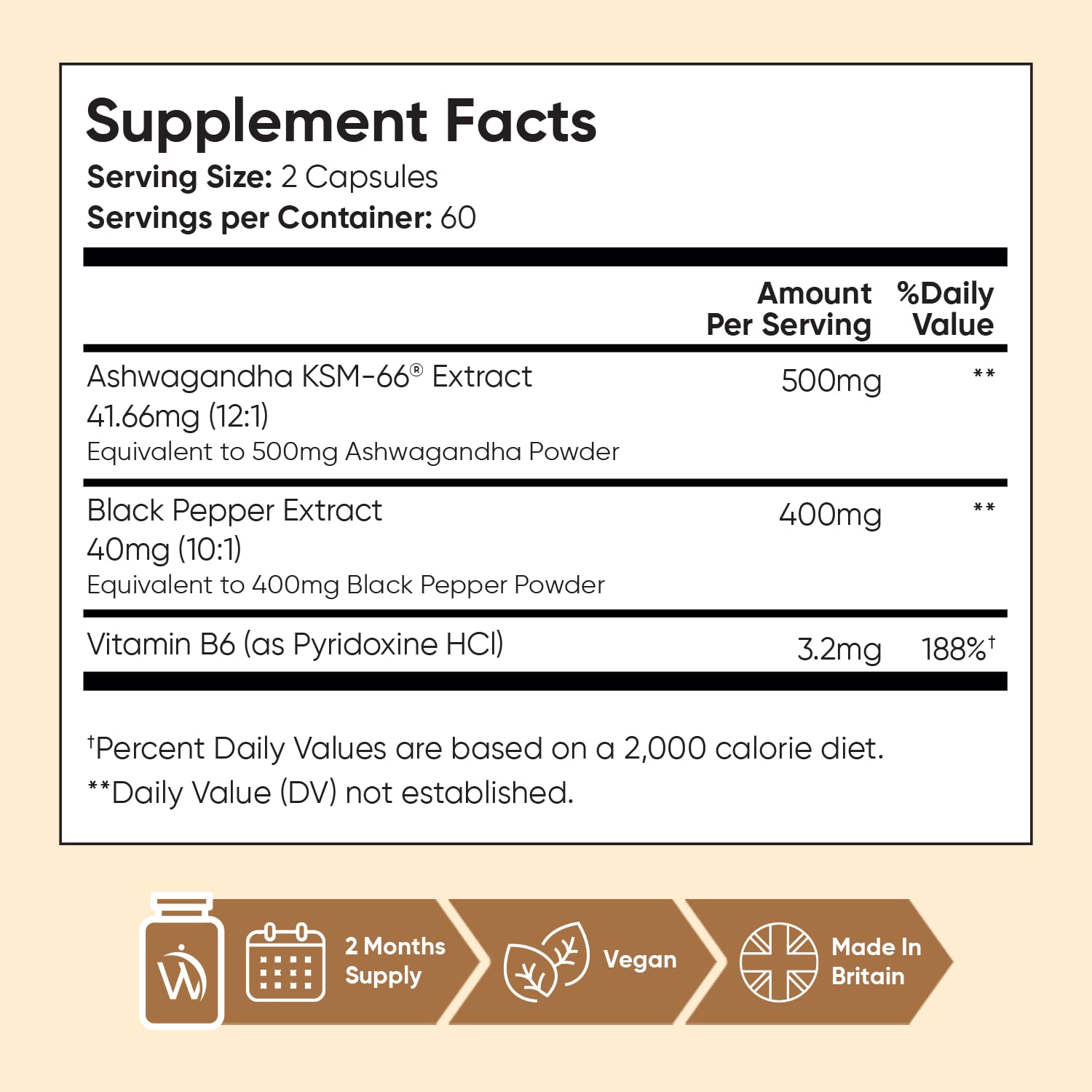 WeightWorld Ashwagandha KSM 66 Capsules | Black Pepper Extract & Vitamin B6 — Amazon image 6