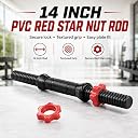 BULLAR Home Gym Set With 3 Feet Straight Rod and 2 Pieces Dumbbell Rods, Gym Combo & Home Workout Equipments with PVC Weights Plates (10Kg) gallery image