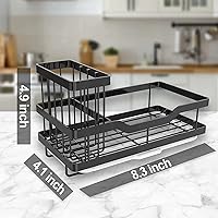 Vista 7 de Dish Drying Rack - Compact Dish Rack, Multifunctional Expandable Dish Drying Rack Used Over Sink, in Sink & On Countertop, Rustproof Kitchen Dish