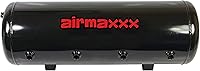 airmaxxx 8 Gallon Steel Air Tank - 9-Port 200 PSI Gloss Black for Air Suspension, Train Horns & Onboard Air Systems