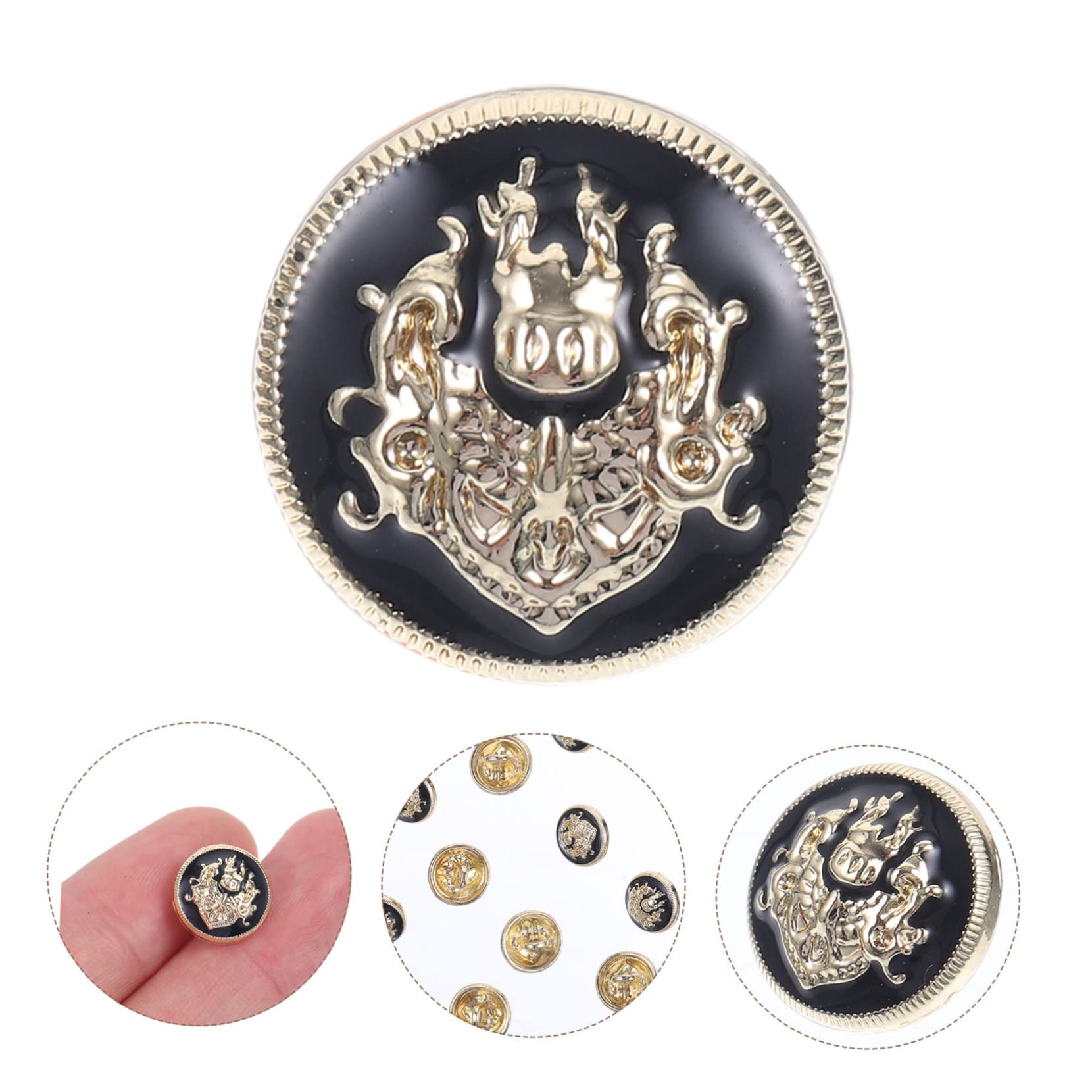 Amazon | OHPHCALL 10個 金属ボタン コートのアンティークボタン  