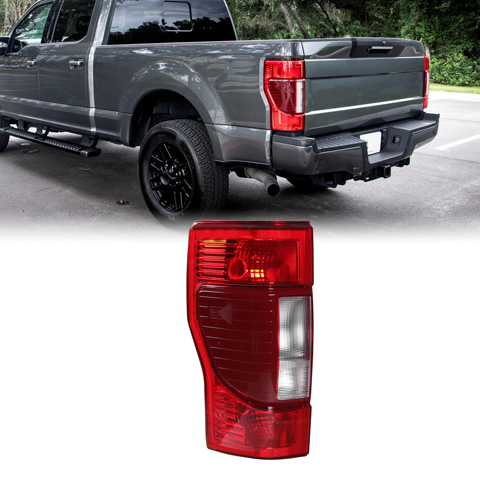 PARTREETail Light Assembly [w/Blind Spot, Non-LED] Compatible with 2020-2022 Ford F250 F350 Super Duty Direct Replacement Rear Lamp FO2800279 LC3Z13405A (Left Driver Side)