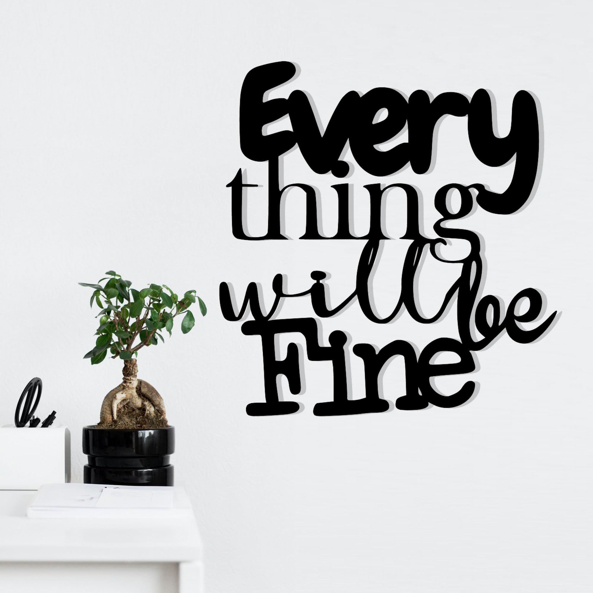Stylish Black Decorative Metal Wall Accessory, 51 x 54 cm, 100% Metal, 1.2 mm Thickness, Perfect for Modern Home Decor & Unique Wall Art