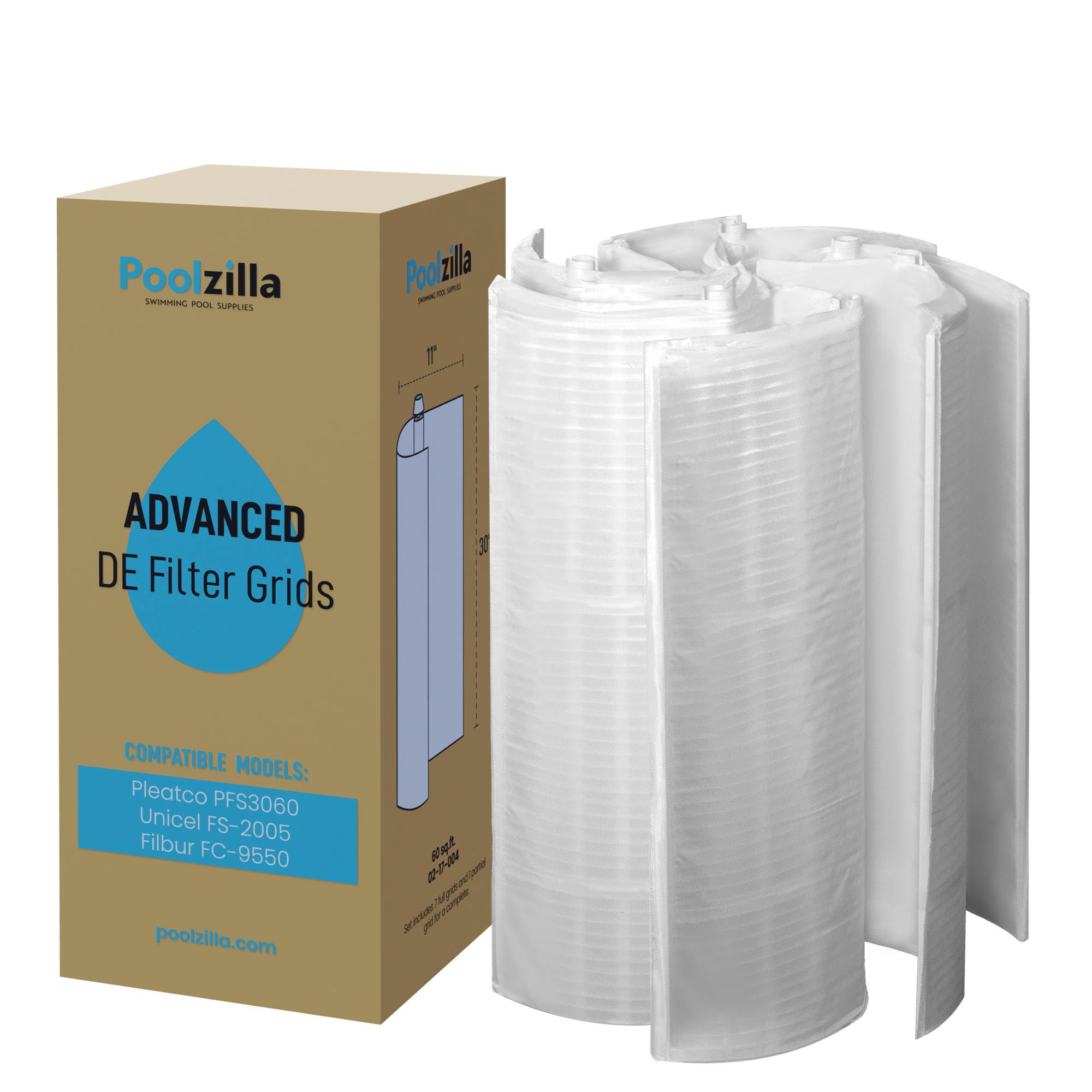 Set Griglie Filtro Per Piscina 60 Mq - Sostituisce Pleatco PFS3060, Unicel FS-2005, Filbur FC-9550 - Filtrazione DE Efficiente