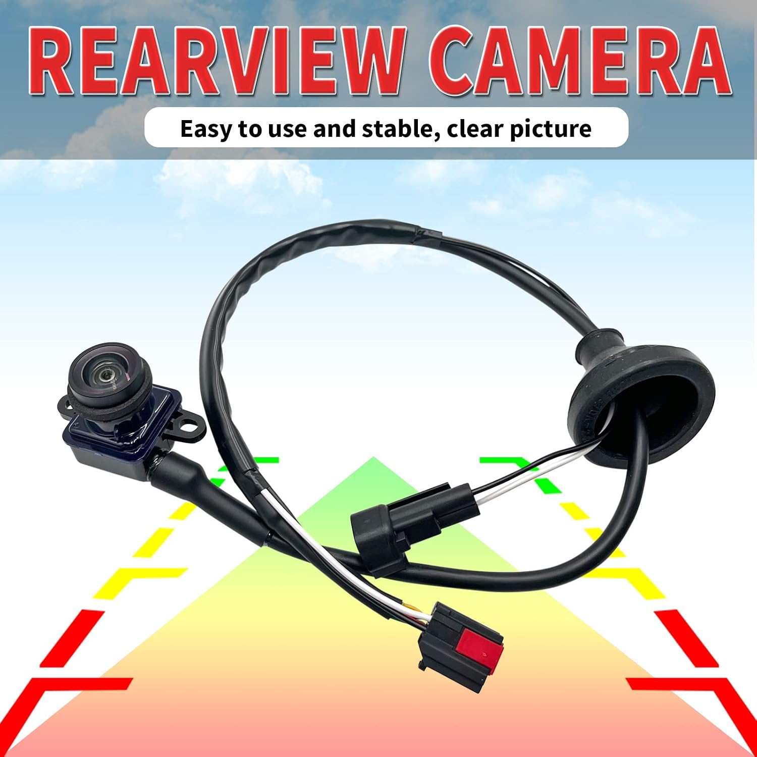 Rear View Back Up Camera Compatible with Chrysler Town & Country 2011-2016 Dodge Grand Caravan 2011-2020 Reverse Park Assist Backup Camera Replaces 4672639AA CH1960103