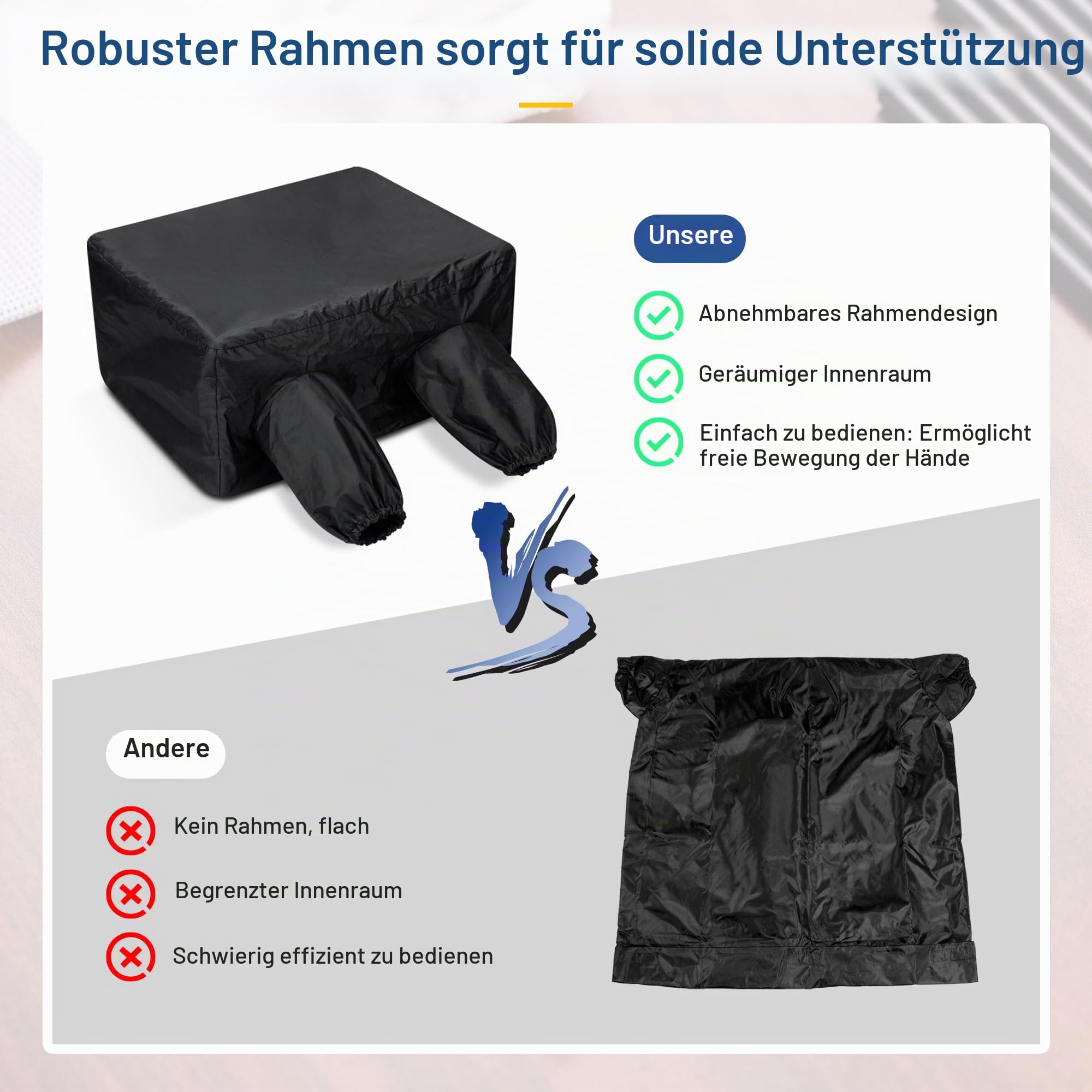 JJC Dunkelkammer Filmwechsel Zelt, Portable Double Layer Lightproof Anti-Static Fabric und Handschuhe, Schwarz Weiß 35mm 120 Format Film Fotografie Dunkelkammer Verarbeitung Zubehör