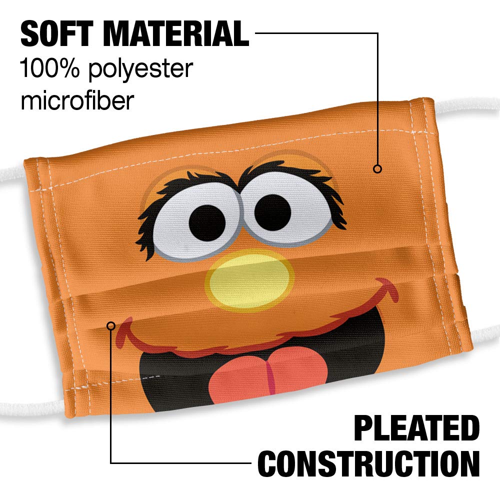 Popfunk Sesame Street Kids Murray Face 1-Ply Reusable Face Mask Covering with Adjustable Nose Wire