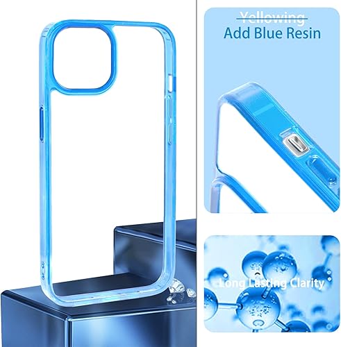 Miniatura 3 de JJGoo Compatible con iPhone 13 Pro Funda transparente, transparente a prueba de golpes, delgada, antiarañazos, carcasa protectora trasera de