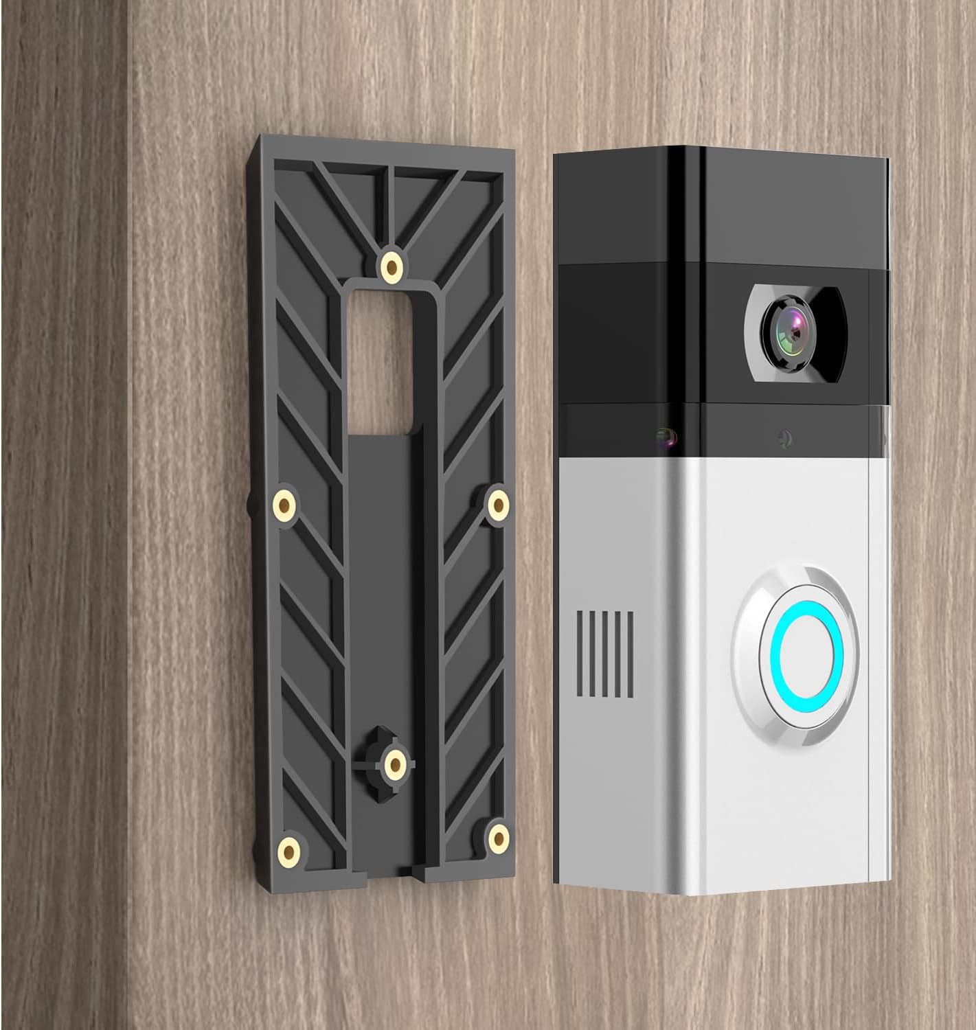 KIMILAR No-Drill Mount for Video Doorbell 3, Video Doorbell 3 Plus or Video Doorbell 4, Mounting Bracket Accessories for Houses Apartments Office.