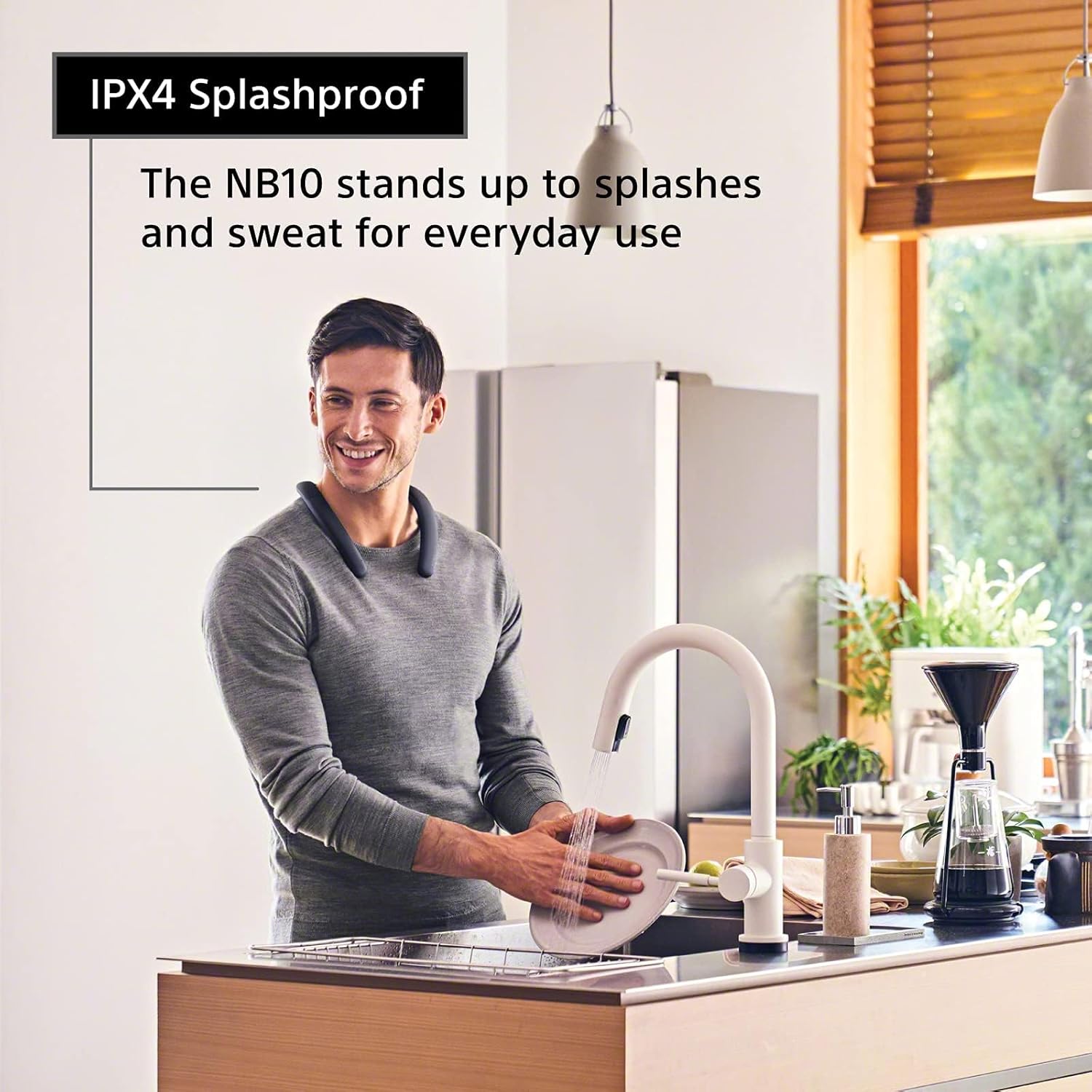 Sony SRS-NB10 Wireless Neckband Bluetooth Speaker Comfortable and Lightweight with Technology to Work from Home, Built-in mic, 20 Hours of Battery Life, and IPX4 Splash-Resistant- Charcoal Gray - Image 7