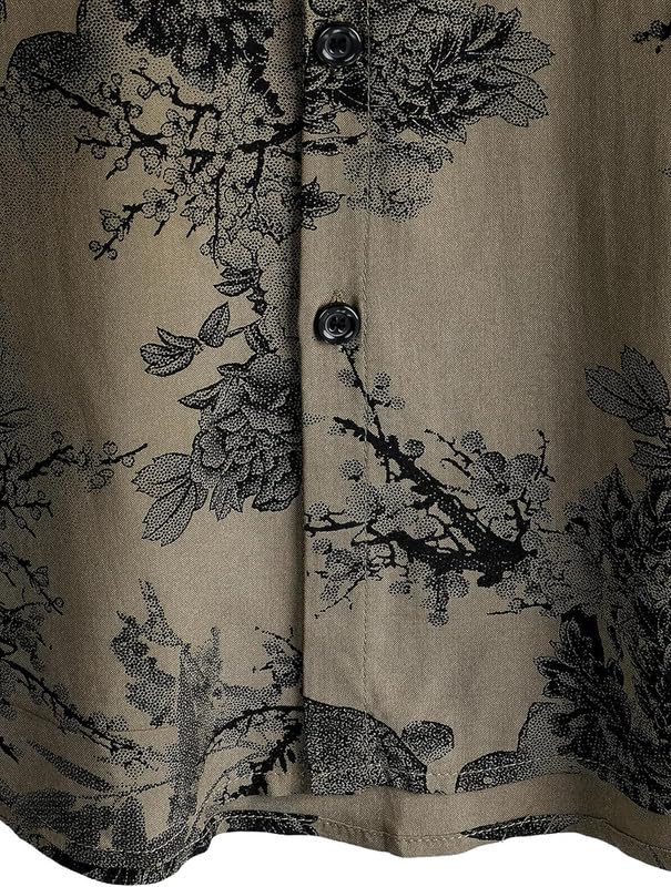 Image of Men's Multi-Coloured Floral Printed Shirt for man | Half Sleeve Cotton Shirt for Men | Summer Shirts for Men