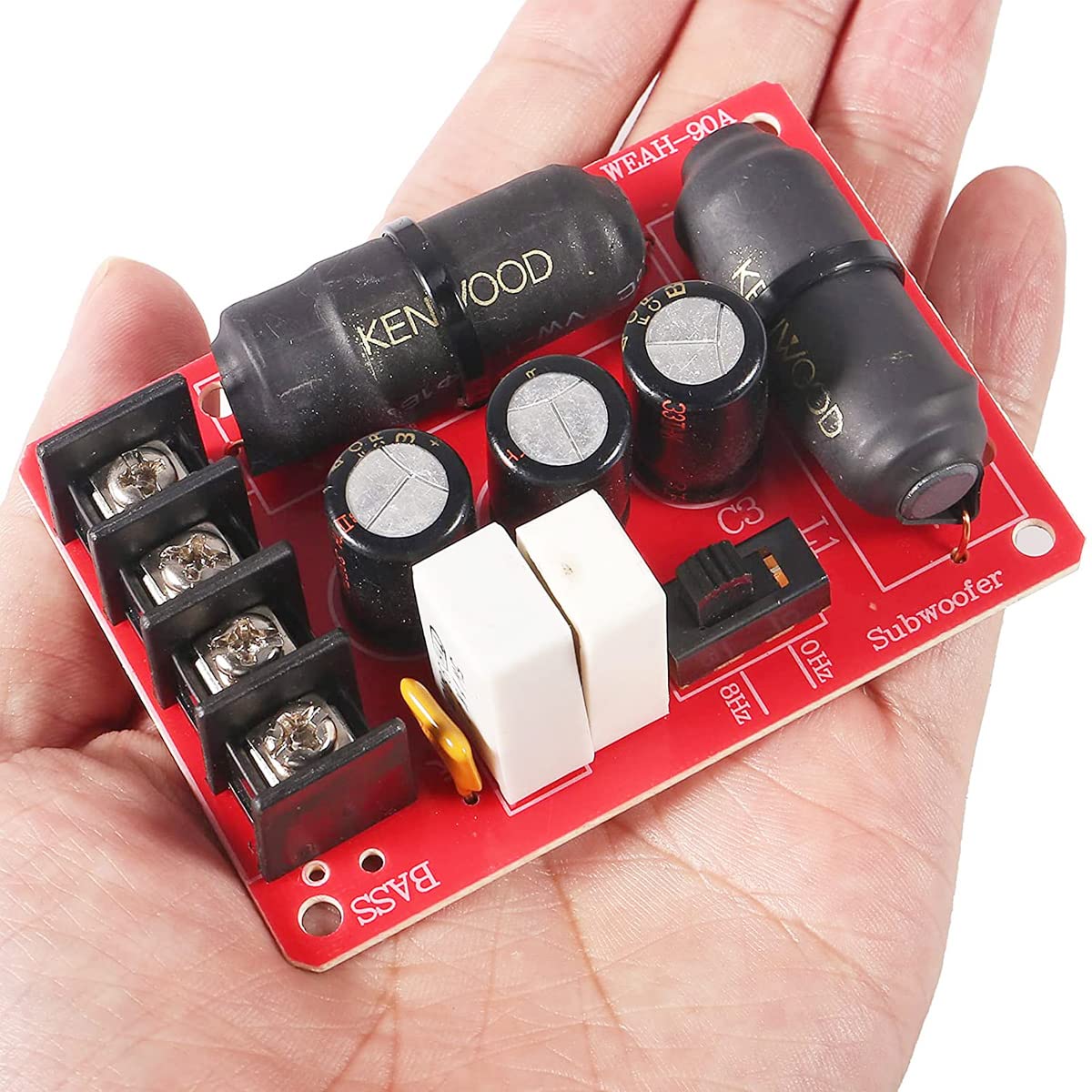 200W Pure Bass Subwoofer Crossover Altavoz de 2 vías Audio Crossover Crossover de segundo orden DIY Home Theater con cable rojo y negro