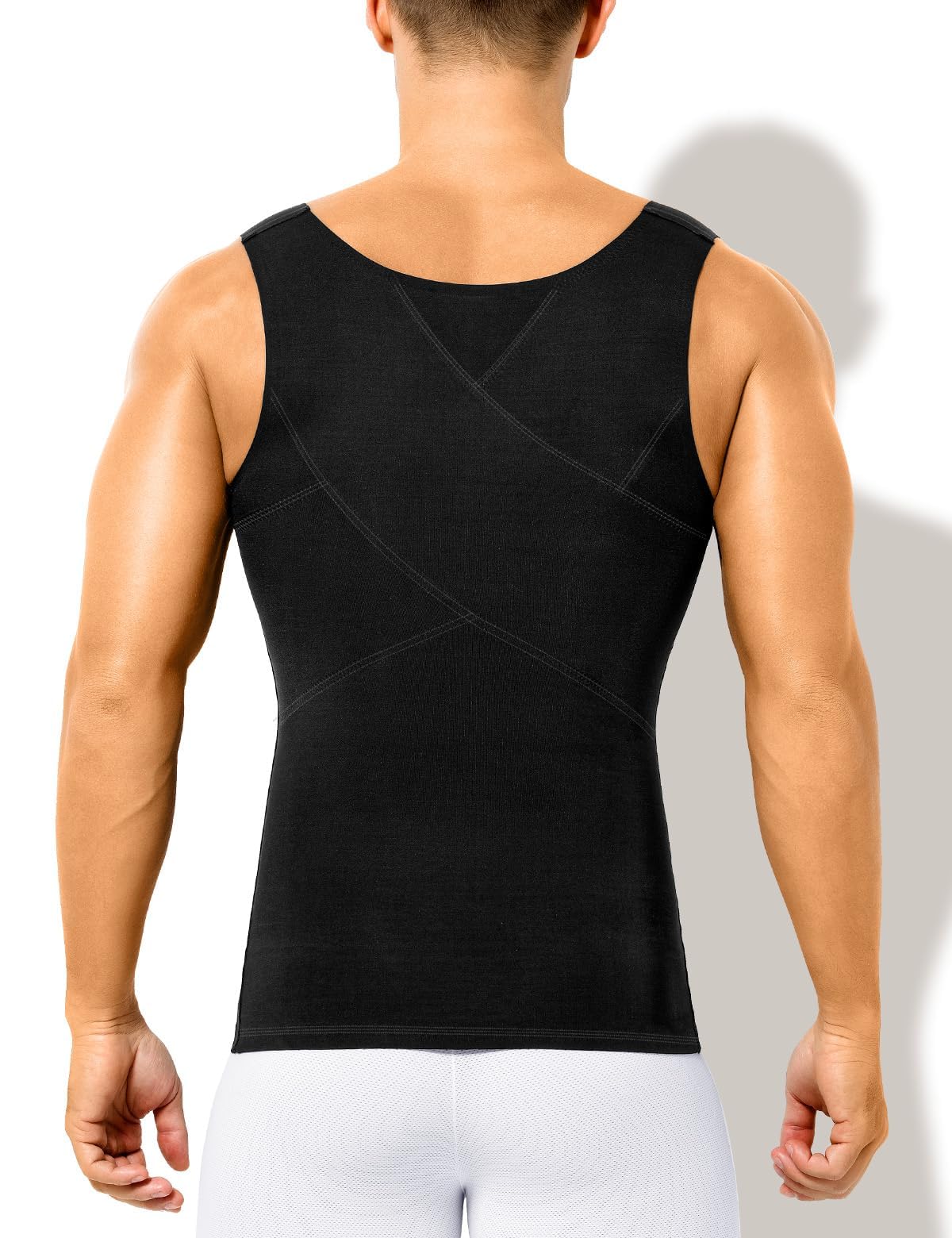 Casey Kevin Débardeur Compression Homme, Maillot de Corps Gaine Ventre Plat Homme Gainant Tee Shirt Compression Amincissant Debardeur sous-Vêtements Shaper, XXL