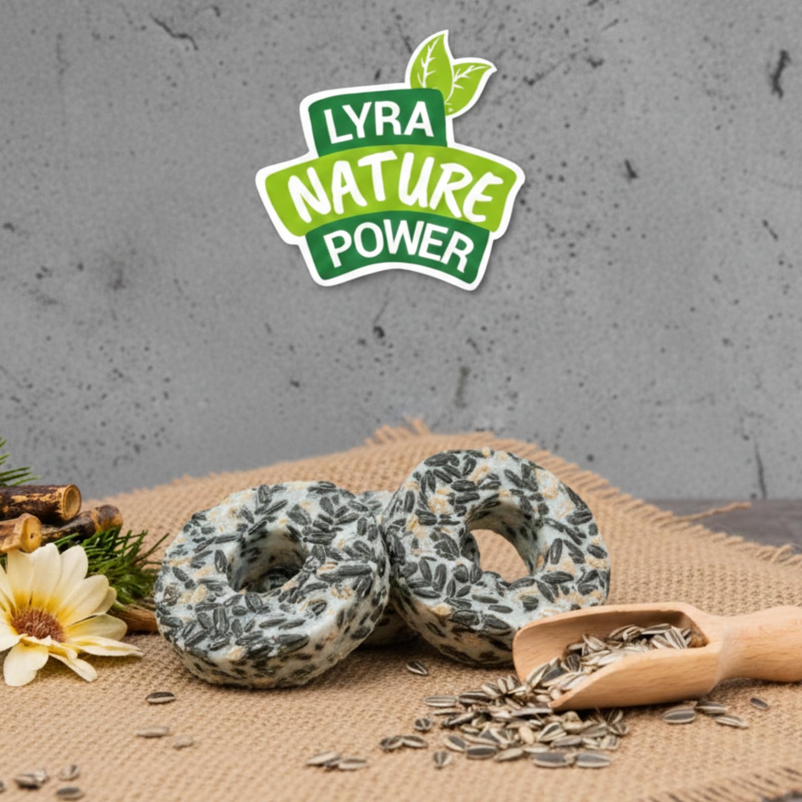 Lyra Pet® 30 x 3 STK. Energie Boost Meisenringe Fettreiches Vogelfutter | Mit nährstoffreichen Saaten & Getreiden - Energielieferant für Wildvögel - Ganzjährige Wildvogelfutter für Balkon & Terrasse